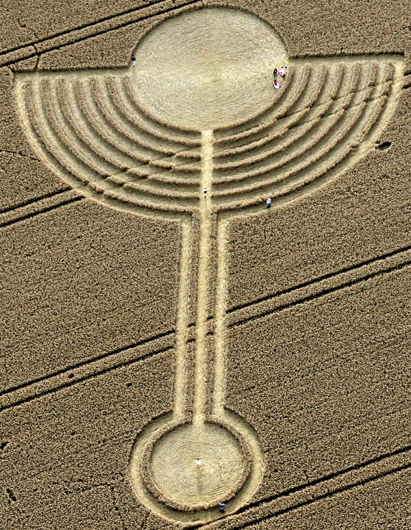 Northdowns, Wiltshire crop circle, aerial photo 2