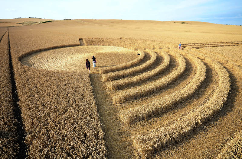 Northdowns, Wiltshire crop circle, aerial photo 51