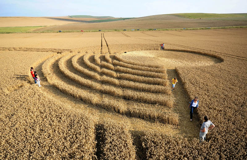 Northdowns, Wiltshire crop circle, aerial photo 50