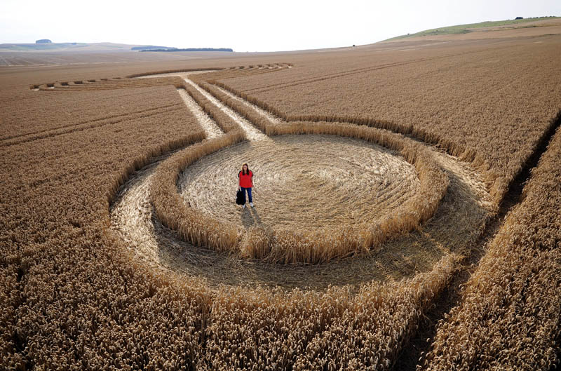 Northdowns, Wiltshire crop circle, aerial photo 49