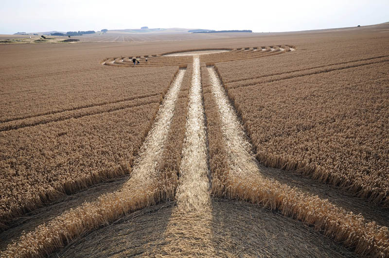 Northdowns, Wiltshire crop circle, aerial photo 55