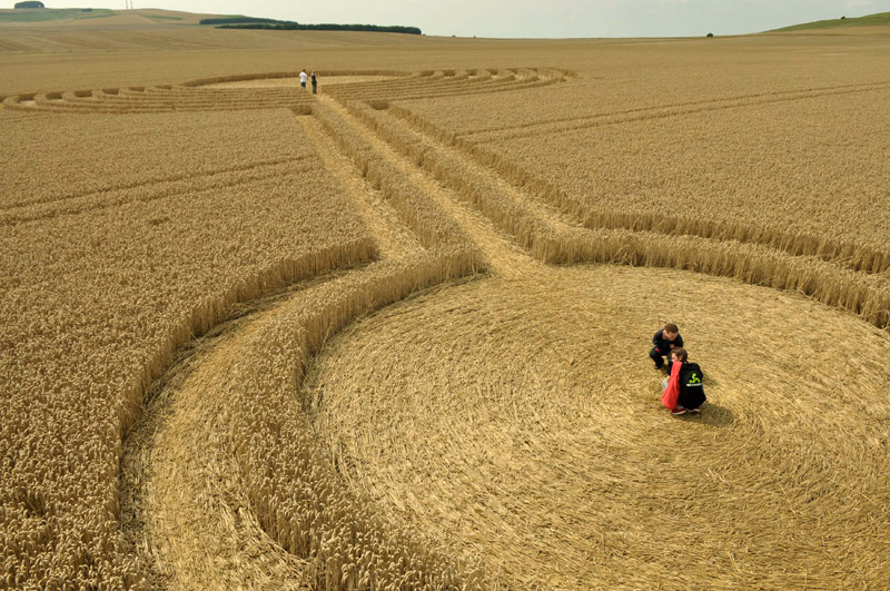 Northdowns, Wiltshire crop circle, aerial photo 34