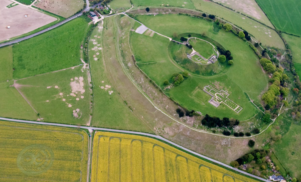 Old Sarum, Wiltshire crop circle, aerial photo 31