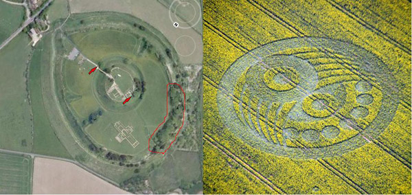Old Sarum, Wiltshire crop circle, aerial photo 36