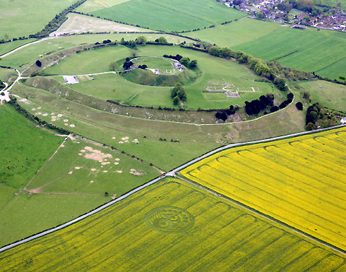 Old Sarum, Wiltshire crop circle, aerial photo 8