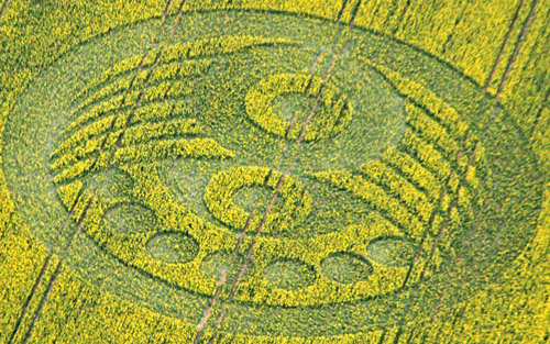 Old Sarum, Wiltshire crop circle, aerial photo 45