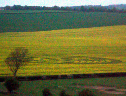 Old Sarum, Wiltshire crop circle, aerial photo 65