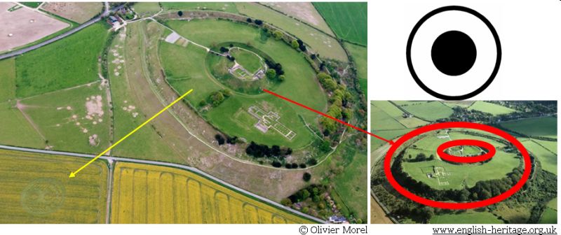 Old Sarum, Wiltshire crop circle, aerial photo 29