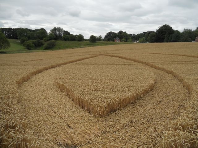 Pewsey Wharf, Wiltshire crop circle, aerial photo 2