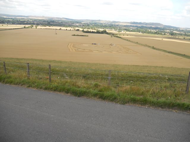 Pewsey White Horse, Wiltshire crop circle, aerial photo 20