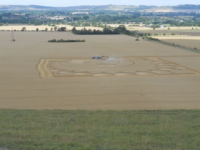 Pewsey White Horse, Wiltshire crop circle, aerial photo 19