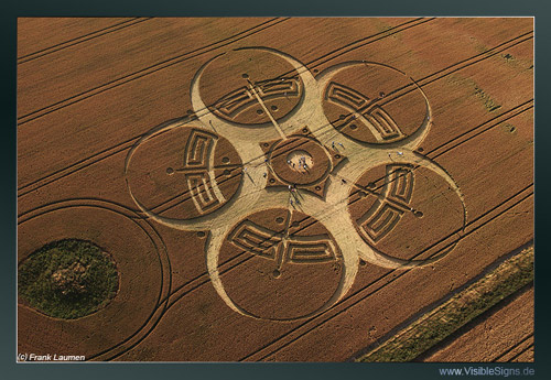 Roundway Hill, Wiltshire crop circle, aerial photo 9