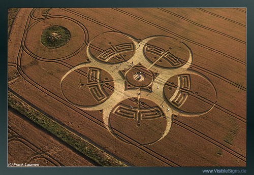 Roundway Hill, Wiltshire crop circle, aerial photo 11