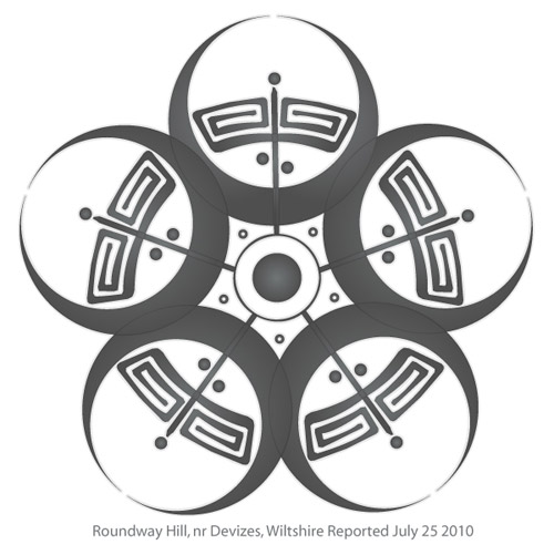 Roundway Hill, Wiltshire crop circle, aerial photo 33