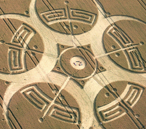Roundway Hill, Wiltshire crop circle, aerial photo 7