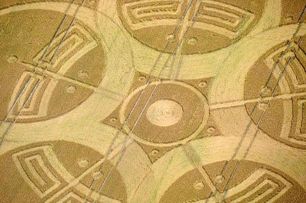 Roundway Hill, Wiltshire crop circle, aerial photo 5