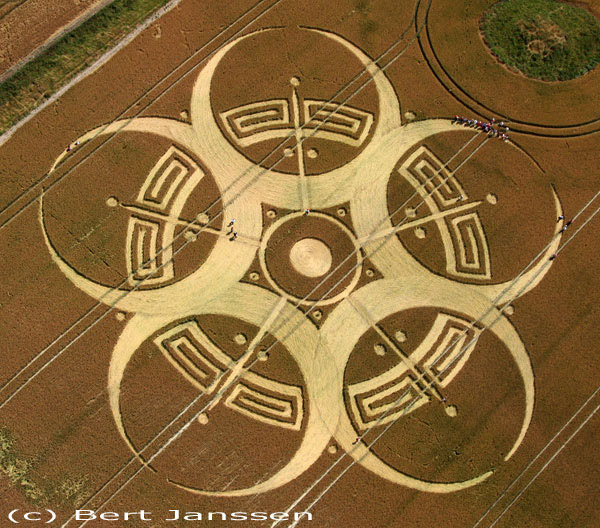 Roundway Hill, Wiltshire crop circle, aerial photo 8