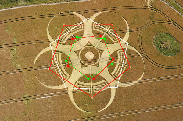 Roundway Hill, Wiltshire crop circle, aerial photo 18