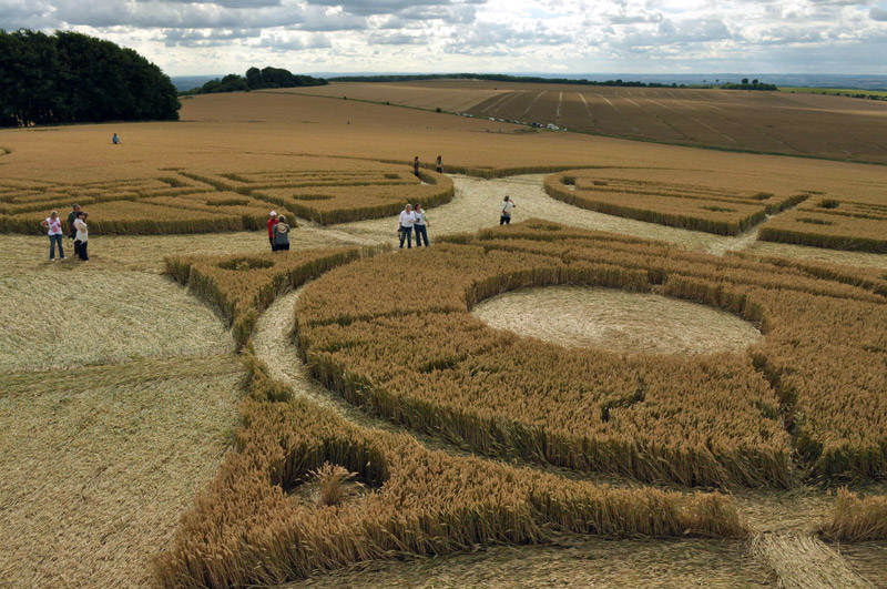 Roundway Hill, Wiltshire crop circle, aerial photo 39