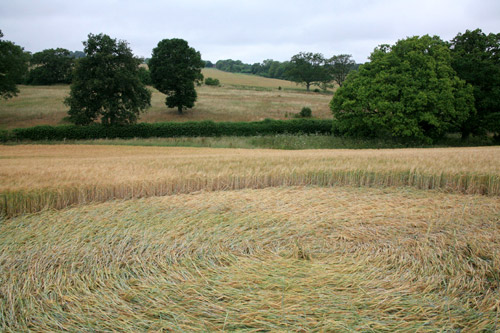 Sandy Lane, Hampshire crop circle, aerial photo 4