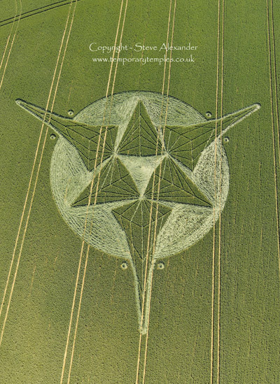 Savernake Forest, Wiltshire crop circle, aerial photo 4