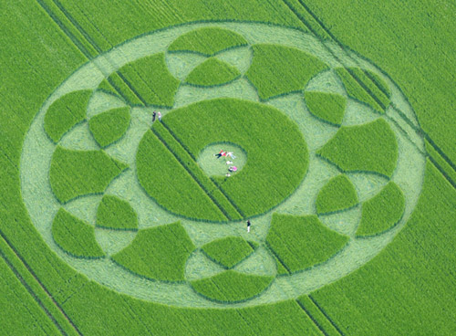 Silbury Hill, Wiltshire crop circle, aerial photo 6