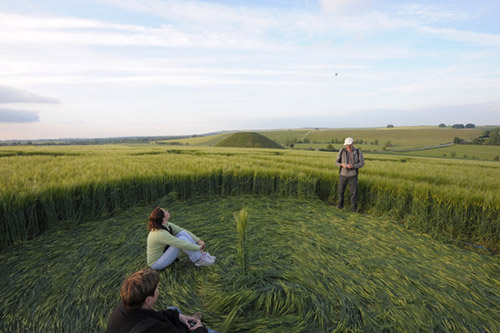 Silbury Hill, Wiltshire crop circle, aerial photo 43
