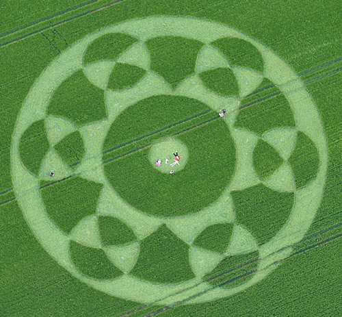 Silbury Hill, Wiltshire crop circle, aerial photo 5