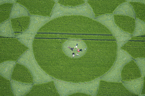 Silbury Hill, Wiltshire crop circle, aerial photo 53