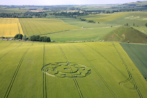Silbury Hill, Wiltshire crop circle, aerial photo 4