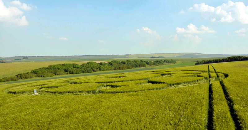 Silbury Hill, Wiltshire crop circle, aerial photo 32