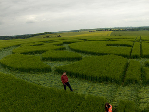 Silbury Hill, Wiltshire crop circle, aerial photo 39