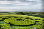 Silbury Hill, Wiltshire crop circle, aerial photo 70