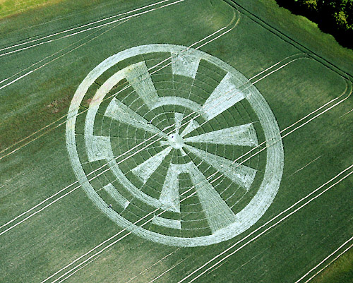 Vale of Pewsey, Wiltshire crop circle, aerial photo 5