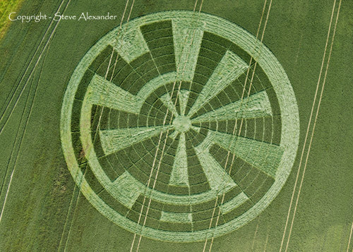Vale of Pewsey, Wiltshire crop circle, aerial photo 8