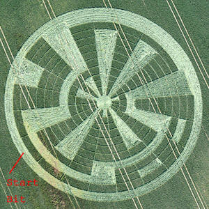Vale of Pewsey, Wiltshire crop circle, aerial photo 14
