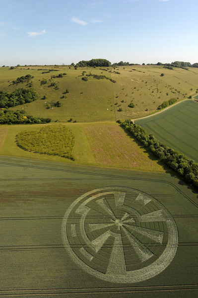 Vale of Pewsey, Wiltshire crop circle, aerial photo 11