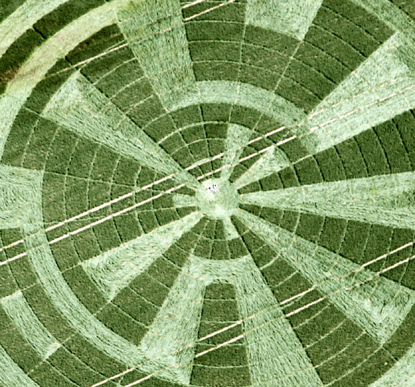 Vale of Pewsey, Wiltshire crop circle, aerial photo 2