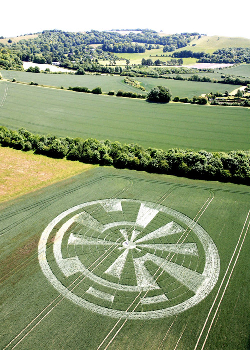 Vale of Pewsey, Wiltshire crop circle, aerial photo 6