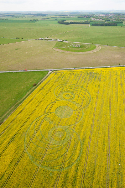 Stonehenge, Wiltshire crop circle, aerial photo 12