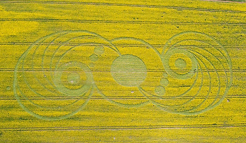 Stonehenge, Wiltshire crop circle, aerial photo 11