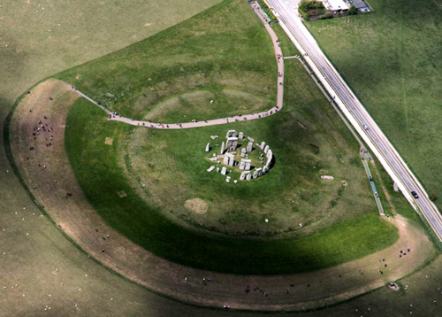 Stonehenge, Wiltshire crop circle, aerial photo 2