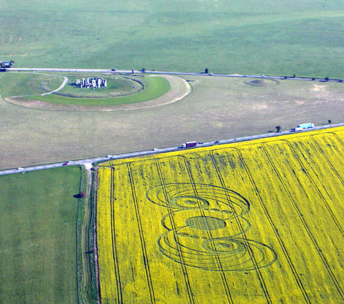 Stonehenge, Wiltshire crop circle, aerial photo 9