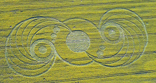 Stonehenge, Wiltshire crop circle, aerial photo 10