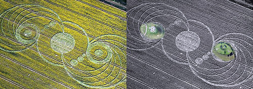 Stonehenge, Wiltshire crop circle, aerial photo 52