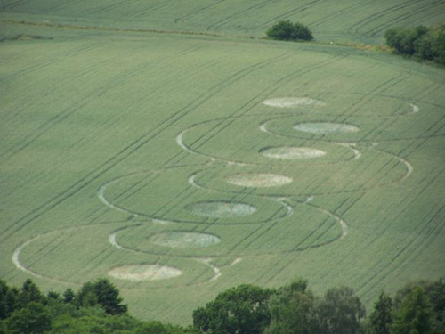 Sutton Bank, Yorkshire crop circle, aerial photo 4