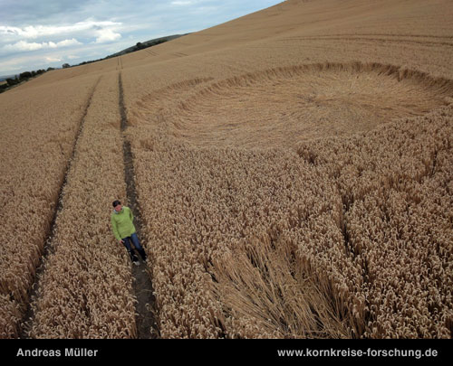Westbury White Horse, Wiltshire crop circle, aerial photo 7