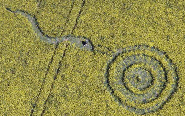Westwoods, Wiltshire crop circle, aerial photo 3