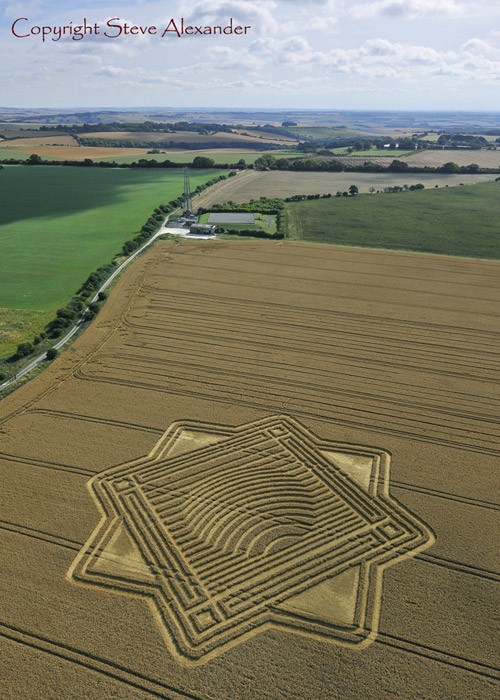 Whitefield Hill, Wiltshire crop circle, aerial photo 11