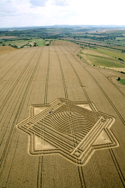 Whitefield Hill, Wiltshire crop circle, aerial photo 10